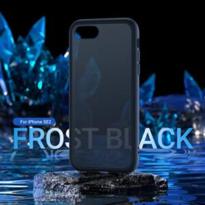 TORRAS 𝟐𝟎𝟐𝟐 𝗨𝗽𝗴𝗿𝗮𝗱𝗲𝗱 Shockproof for iPhone SE Case 2022/iPhone SE Case 2020 [Military Drop Certified] iPhone SE 2022 Case Semi-Clear Hard Back Protective Slim Case for iPhone SE/8/7-Black