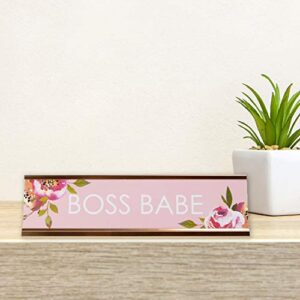 Boss Babe Desk Plate/Boss Babe Desk Sign Nameplate