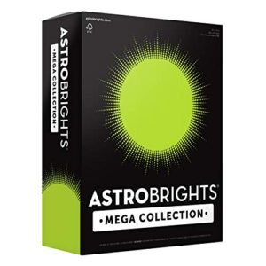 astrobrights mega collection, colored cardstock, neon green, 320 sheets, 65 lb/176 gsm, 8.5" x 11" - more sheets! (91679)