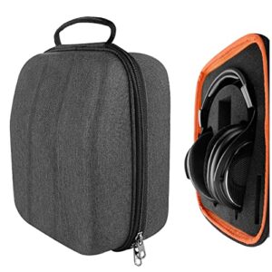 geekria shield case for large-sized over-ear headphones, replacement hard shell travel carrying bag with cable storage, compatible with hifiman he 1000, shure srh440 headsets (dark grey)