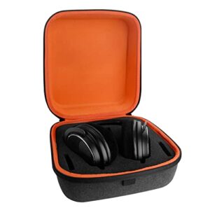 Geekria Shield Case for Large-Sized Over-Ear Headphones, Replacement Hard Shell Travel Carrying Bag with Cable Storage, Compatible with HiFiMAN HE 1000, SHURE SRH440 Headsets (Dark Grey)