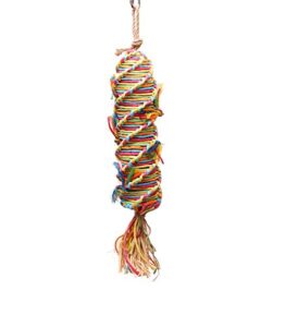 rainbow weave shreddable parrot toy (choose a size) (large)