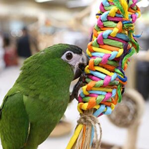 Rainbow Weave Shreddable Parrot Toy (Choose a Size) (Large)