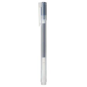 muji - 0.5mm blue black smooth gel ink ballpoint cap pen (10 pieces)
