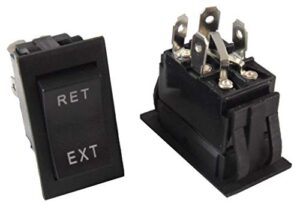 trailer power jack switch replacement for lci lippert recpro f2c and others - 4 pin, 4 wire, polarity reversing (1 pack)