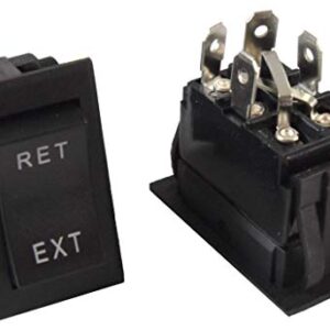 Trailer Power Jack Switch Replacement for LCI Lippert Recpro F2C and Others - 4 Pin, 4 Wire, Polarity Reversing (1 pack)