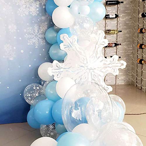 2pack Snowflake Balloon Snowflake Decorations for Winter Wonderland Party Birthday Party, Baby Shower Decorations