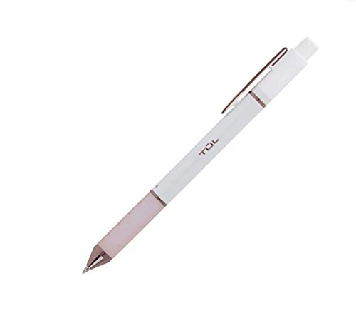 TUL Retractable Gel Pens, Limited Edition, Sunset Shades, Medium Point, 0.7 mm, Pearl White Barrel, Blue Ink, Pack of 4