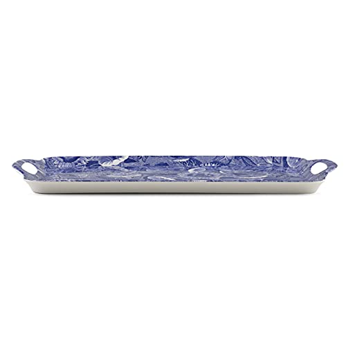 Pimpernel Blue Room Sunflower Collection Large Handled Tray | Serving Tray for Lunch, Coffee, or Breakfast | Made of Melamine | Measures 18.9" x 11.6" | Dishwasher Safe