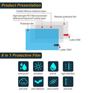 8PCS Car Rearview Mirror Anti-Fog Film,Car Side View Mirror Waterproof Film,Nano Film Anti Fog Mirror Window Rainproof Film,Clear Protective Film for Car Mirrors and Side Windows Ensure Drive Safely