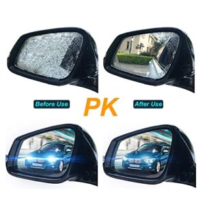 8PCS Car Rearview Mirror Anti-Fog Film,Car Side View Mirror Waterproof Film,Nano Film Anti Fog Mirror Window Rainproof Film,Clear Protective Film for Car Mirrors and Side Windows Ensure Drive Safely