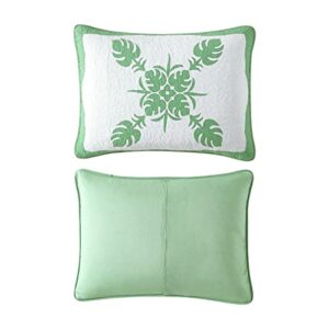 tommy bahama - king sham, cotton bedding with envelope closure, breathable home decor (molokai green, 21x37)