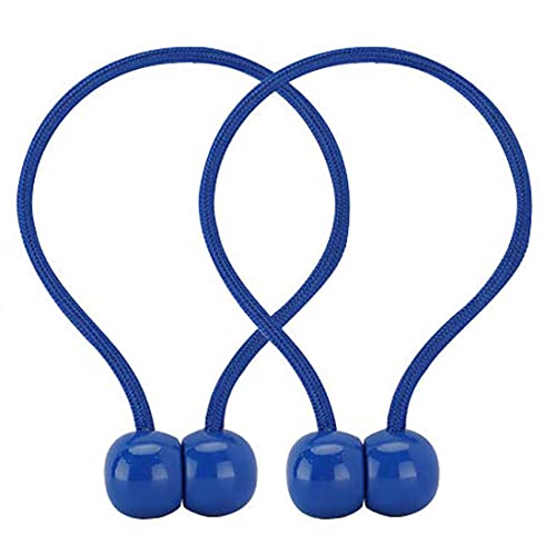 DIFFLIFE 2 Pack Magnetic Curtain Tiebacks, Decorative Window Curtain Buckle Clips Convenient Drapery Tiebacks for Office/Home (Royal Blue) (DAFENG)