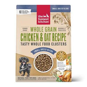 the honest kitchen whole food clusters small breed whole grain chicken dry dog food, 4 lb bag