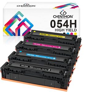 chenphon compatible canon 054h 054 toner cartridge high capacity 4-pack (bk/cmy) with canon imageclass mf644cdw lbp622cdw lbp620c 621cw 623cdw mf641cw 642cdw 640c 643cdw 645cx laser printer (black)