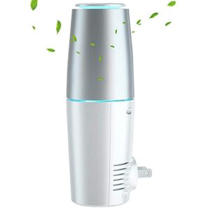 homezens portable plug in air purifier for viruses and bacteria, uv-c light sanitizer eliminate and sanitize germs & odor, keep air clean for bedroom, kitchen, bathroom, pet area, small rooms