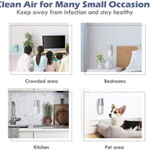 HOMEZENS Portable Plug in Air Purifier for Viruses and Bacteria, UV-C Light Sanitizer Eliminate and Sanitize Germs & Odor, Keep Air Clean for Bedroom, Kitchen, Bathroom, Pet Area, Small Rooms