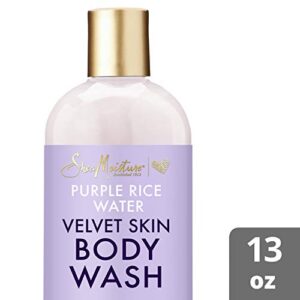 SheaMoisture Velvet Skin Body Wash for Dry Skin Purple Rice Water with Shea Butter 13 oz