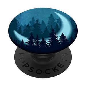 moon night pop mount socket mountain art work tree woods popsockets popgrip: swappable grip for phones & tablets