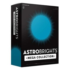 astrobrights mega collection, colored cardstock, ultra blue, 320 sheets, 65 lb/176 gsm, 8.5" x 11" - more sheets! (91694)