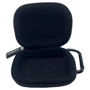CASEBUDi Protective Form Fitting Case Compatible with Apple AirPods Pro | Key Ring and Carabineer Included | Use as Keychain | Ballistic Nylon with Impact Protection (Black)