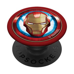marvel iron man helmet icon popsockets popgrip: swappable grip for phones & tablets