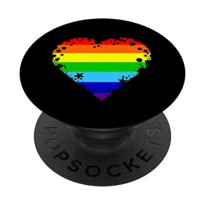 csd rainbow heart love lgbt pride gay homo lgbtq | gift idea popsockets popgrip: swappable grip for phones & tablets