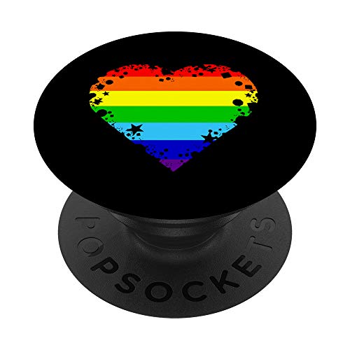 CSD Rainbow Heart Love LGBT Pride Gay Homo LGBTQ | Gift Idea PopSockets PopGrip: Swappable Grip for Phones & Tablets