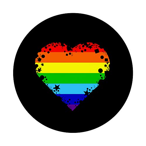 CSD Rainbow Heart Love LGBT Pride Gay Homo LGBTQ | Gift Idea PopSockets PopGrip: Swappable Grip for Phones & Tablets