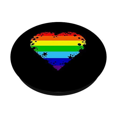 CSD Rainbow Heart Love LGBT Pride Gay Homo LGBTQ | Gift Idea PopSockets PopGrip: Swappable Grip for Phones & Tablets