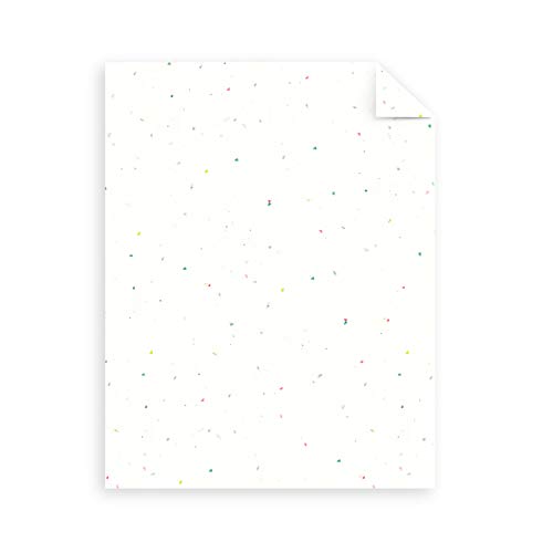 Astrobrights Mega Collection, Colored Cardstock, Bright Confetti White, 320 Sheets, 65 lb/176 gsm, 8.5" x 11" - MORE SHEETS! (91683)