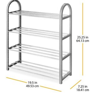 Whitmor 4-Tier Compact Closet Shelves, Gray