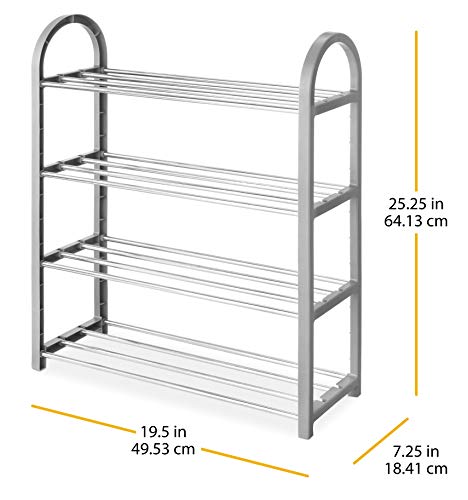 Whitmor 4-Tier Compact Closet Shelves, Gray