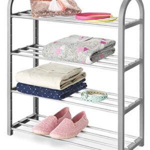 Whitmor 4-Tier Compact Closet Shelves, Gray