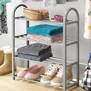 Whitmor 4-Tier Compact Closet Shelves, Gray