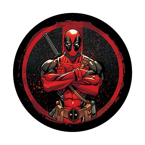 Marvel Deadpool Wade Wilson Icon PopSockets PopGrip: Swappable Grip for Phones & Tablets