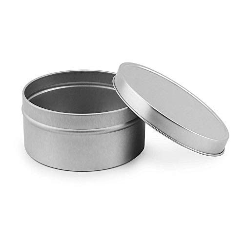 Othmro 1Pcs Round Aluminum Cans Tin Can Screw Top Metal Lid Containers 200ml/6.8 oz, 80 * 50mm (D*H) Silver Color Aluminum Containers for Lip Balm, Crafts, Cosmetic, Candles