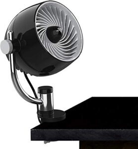 vornado pivot3c compact air circulator clip on fan with multi-surface mount, black