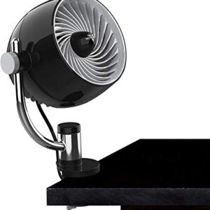 Vornado Pivot3C Compact Air Circulator Clip On Fan with Multi-Surface Mount, Black