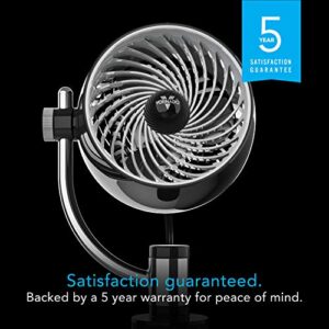 Vornado Pivot3C Compact Air Circulator Clip On Fan with Multi-Surface Mount, Black