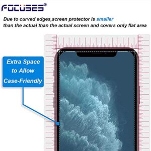 Focuses iPhone 11 Pro Screen Protector, iPhone Xs/X Screen Protector, Anti blue light Tempered Glass Film for Apple iPhone Xs/X & iPhone 11 Pro,3-Pack