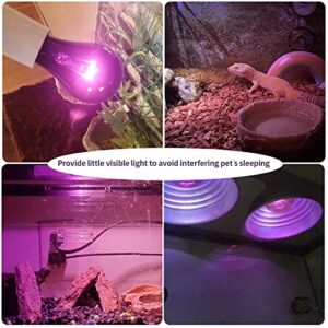 AOMRYOM 100W Basking Spot Infrared Night Heat Lamp Moonlight Heat Bulb for Reptiles & Amphibians 2 Packs