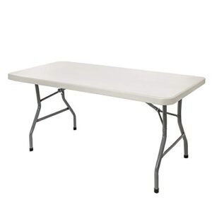 oef furnishings 5 foot heavy duty folding table, 30" x 60", light grey