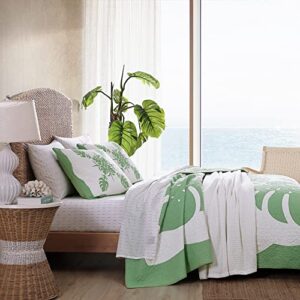 Tommy Bahama - King Quilt, Reversible Cotton Bedding, Lightweight Home Decor for All Seasons (Molokai Mint Green, King)