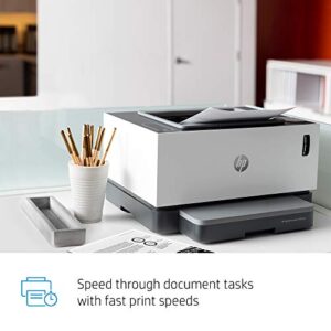 HP Neverstop Laser 1001nw Wireless Monochrome Printer with built-in Ethernet & cartridge-free toner tank, comes with up to 5,000 pages of toner in the box (5HG80A)