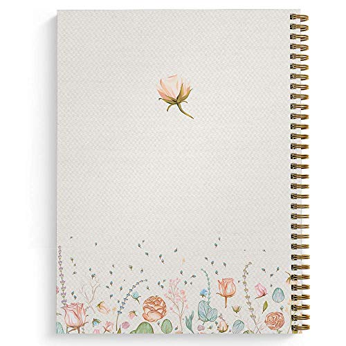 Softcover Camera 8.5" x 11" Motivational Spiral Notebook/Journal, 120 College Ruled Pages, Durable Gloss Laminated Cover, Gold Wire-o Spiral. Made in the USA