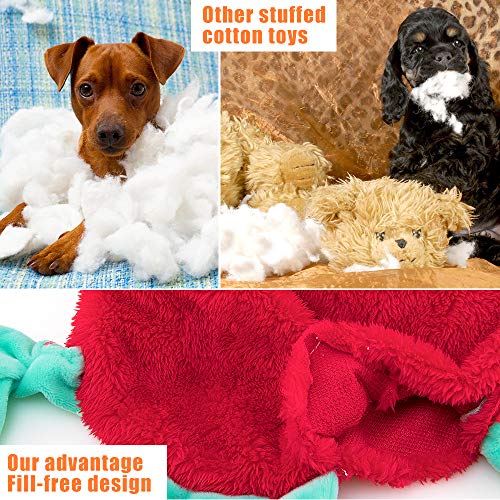 AWOOF Dog Toys No Stuffing, 5 Pack Dog Squeaky Toys Durable Dog Chew Toy Set for Puppy Small Medium Large Dog