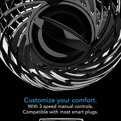 Vornado PIVOTC Personal Air Circulator Fan with Multi-Surface Clip, Black (CR1-0387-06)