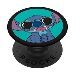 disney lilo and stitch cute sunglasses popsockets popgrip: swappable grip for phones & tablets