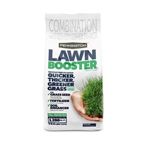 pennington lawn booster tall fescue mix grass seed & fertilizer 9.6 lb